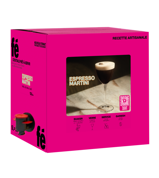 Espresso Martini 50 Cocktails - Cocktail prêt à servir - Rose - 5L - FÉFÉ