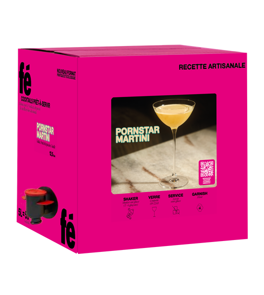 Pornstar Martini 50 Cocktails - Cocktail prêt à servir - Rose - 5L - FÉFÉ